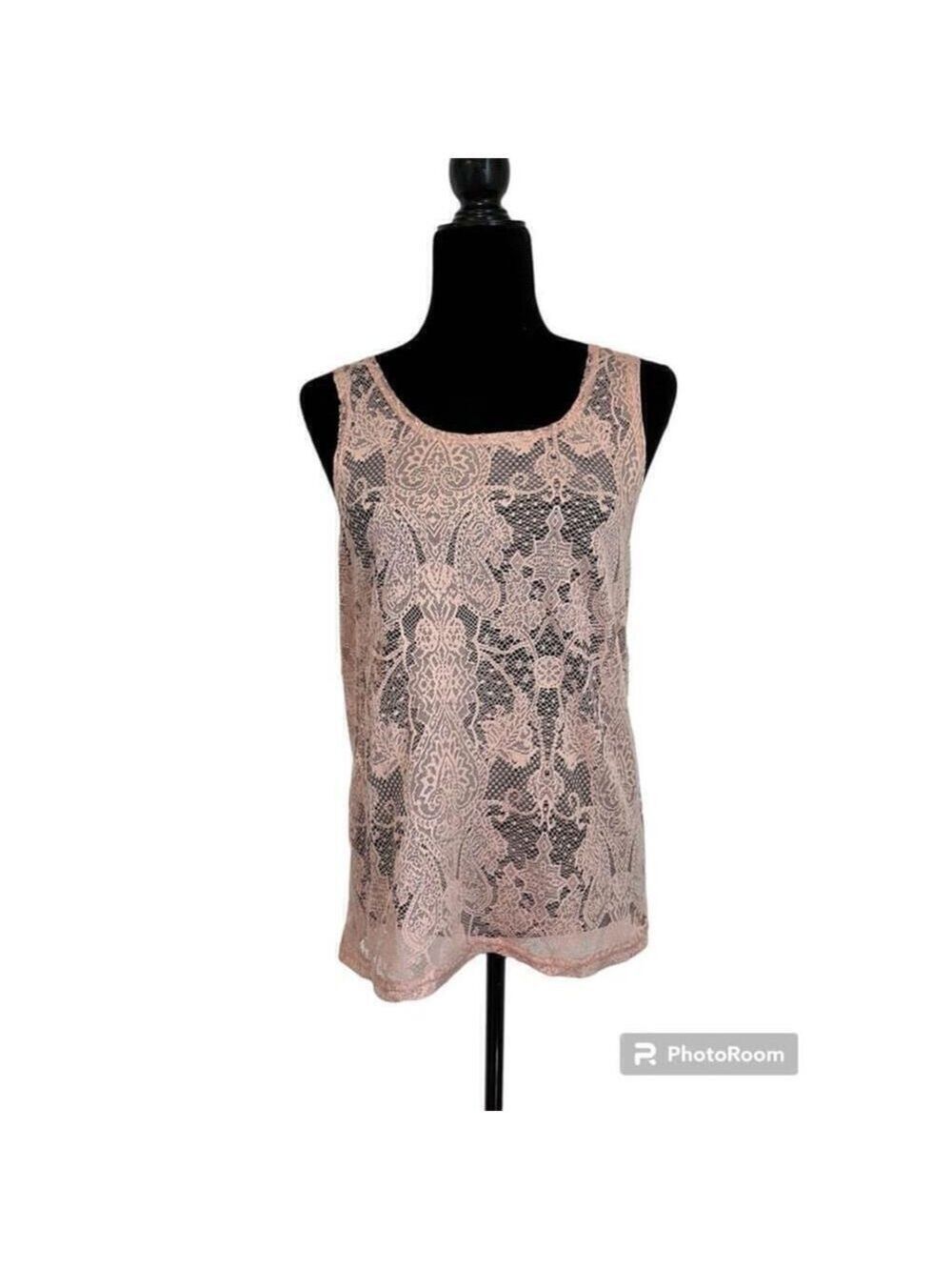 Women's Vero Moda Pink Lace Tank Top - Size S